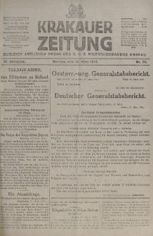Krakauer Zeitung : zugleich amtliches organ K. u. K. Militär-Kommandos Krakau. 1918, nr 75