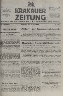 Krakauer Zeitung : zugleich amtliches organ K. u. K. Militär-Kommandos Krakau. 1918, nr 133
