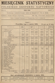 Miesięcznik Statystyczny Polskiego Eksportu Naftowego. R.3, 1935, z. 3