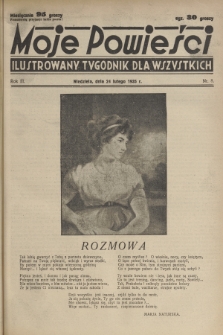 Moje Powieści : ilustrowany tygodnik dla wszystkich. R.3, 1935, nr 8