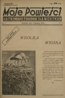 Moje Powieści : ilustrowany tygodnik dla wszystkich. R.6, 1938, nr 14