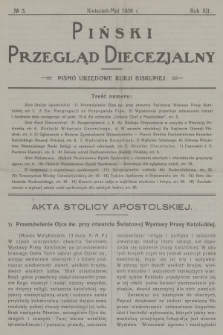 Piński Przegląd Diecezjalny : pismo urzędowe Kurji Biskupiej. R.12, 1936, no 3