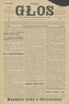 Nasz Głos : dziennik narodowo-antysemicki, poświęcony polityce, literaturze i sztukom pięknym. R.2, 1902, nr 96 - wydanie popołudniowe
