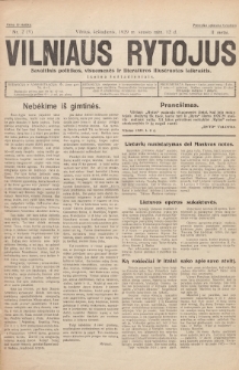 Vilniaus Rytojus : savaitinis politikos, visuomenės ir literatūros iliustruotas laikraštis : išeina šeštadieniais. 1929, nr 2