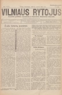 Vilniaus Rytojus : savaitinis politikos, visuomenės ir literatūros iliustruotas laikraštis : išeina šeštadieniais. 1929, nr 5