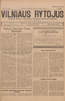 Vilniaus Rytojus : savaitinis politikos, visuomenės ir literatūros iliustruotas laikraštis : išeina šeštadieniais. 1929, nr 24