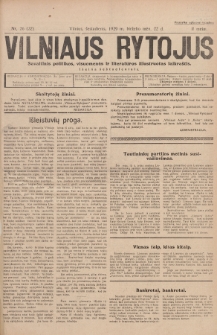 Vilniaus Rytojus : savaitinis politikos, visuomenės ir literatūros iliustruotas laikraštis : išeina šeštadieniais. 1929, nr 26