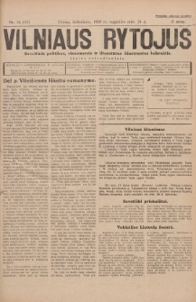Vilniaus Rytojus : savaitinis politikos, visuomenės ir literatūros iliustruotas laikraštis : išeina šeštadieniais. 1929, nr 36