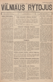 Vilniaus Rytojus : lietuvių visuomenės, politikos ir literatūros iliustruotas laikraštis : išeina trečiadieniais šeštadieniais. 1929, nr 65