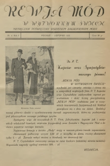 Rewja Mód w Wytwornym Świecie : miesięcznik poświęcony wszystkim zagadnieniom mody. R.1, 1935, nr 4