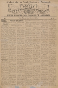 Gazeta Polska Chicago : pismo ludowe dla Polonii w Ameryce. R.33, 1905, No. 1