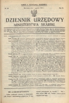 Dziennik Urzędowy Ministerstwa Skarbu. 1922, nr 28