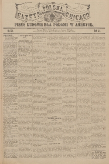 Gazeta Polska Chicago : pismo ludowe dla Polonii w Ameryce. R.37, 1909, No. 31