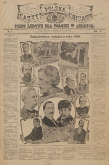 Gazeta Polska Chicago : pismo ludowe dla Polonii w Ameryce. R.38, 1910, No. 1
