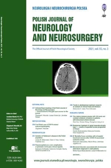 Neurologia i Neurochirurgia Polska = Polish Journal of Neurology and Neurosurgery : the official journal of Polish Neurological Society. Vol. 55, 2021, no. 3