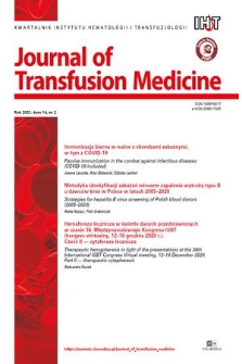 Journal of Transfusion Medicine. T. 14, 2021, nr 2