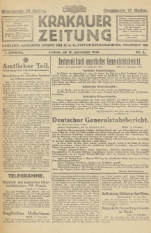 Krakauer Zeitung : zugleich amtliches Organ des K. u. K. Festungskommandos. 1915, nr 2
