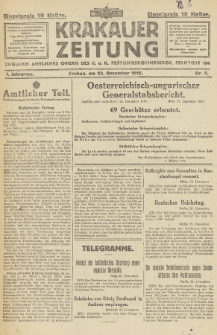 Krakauer Zeitung : zugleich amtliches Organ des K. u. K. Festungskommandos. 1915, nr 8