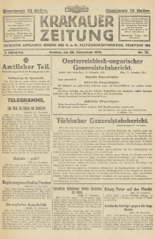 Krakauer Zeitung : zugleich amtliches Organ des K. u. K. Festungskommandos. 1915, nr 12