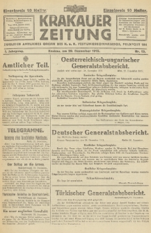 Krakauer Zeitung : zugleich amtliches Organ des K. u. K. Festungskommandos. 1915, nr 13