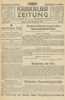 Krakauer Zeitung : zugleich amtliches Organ des K. u. K. Festungskommandos. 1915, nr 15