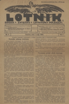Lotnik : organ Związku Lotników Polskich. R.1, 1924, nr 5
