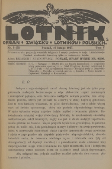 Lotnik : organ Związku Lotników Polskich. T.5, 1927, nr 3 (75)