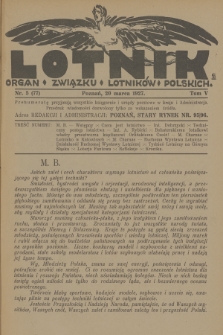 Lotnik : organ Związku Lotników Polskich. T.5, 1927, nr 5 (77)