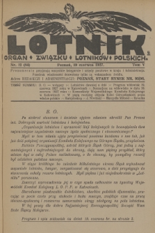 Lotnik : organ Związku Lotników Polskich. T.5, 1927, nr 12 (84)