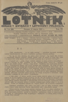 Lotnik : organ Związku Lotników Polskich. T.7, 1928, nr 3-4 (99)