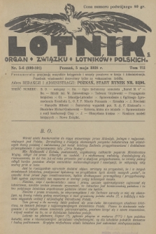 Lotnik : organ Związku Lotników Polskich. T.7, 1928, nr 5-6 (100-101)