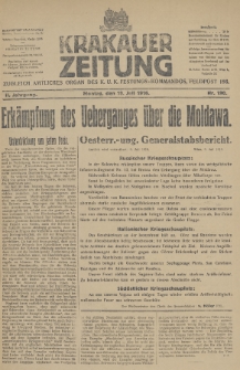 Krakauer Zeitung : zugleich amtliches Organ des K. U. K. Festungs-Kommandos. 1916, nr 190