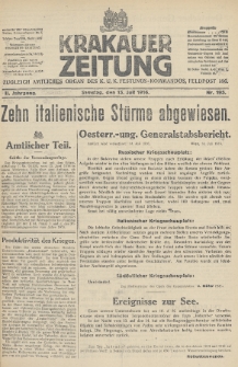 Krakauer Zeitung : zugleich amtliches Organ des K. U. K. Festungs-Kommandos. 1916, nr 195