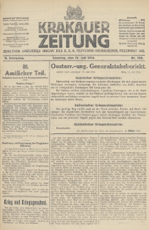 Krakauer Zeitung : zugleich amtliches Organ des K. U. K. Festungs-Kommandos. 1916, nr 196