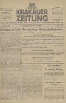 Krakauer Zeitung : zugleich amtliches Organ des K. U. K. Festungs-Kommandos. 1916, nr 197