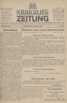 Krakauer Zeitung : zugleich amtliches Organ des K. U. K. Festungs-Kommandos. 1916, nr 198