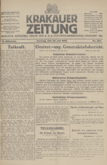 Krakauer Zeitung : zugleich amtliches Organ des K. U. K. Festungs-Kommandos. 1916, nr 203