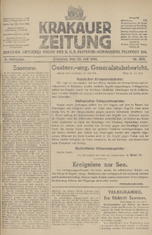 Krakauer Zeitung : zugleich amtliches Organ des K. U. K. Festungs-Kommandos. 1916, nr 205