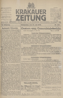Krakauer Zeitung : zugleich amtliches Organ des K. U. K. Festungs-Kommandos. 1916, nr 207