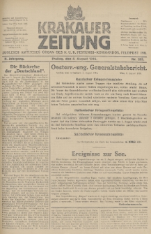 Krakauer Zeitung : zugleich amtliches Organ des K. U. K. Festungs-Kommandos. 1916, nr 215