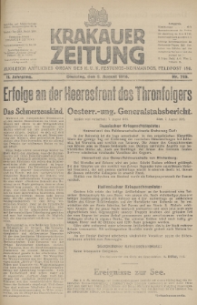 Krakauer Zeitung : zugleich amtliches Organ des K. U. K. Festungs-Kommandos. 1916, nr 219