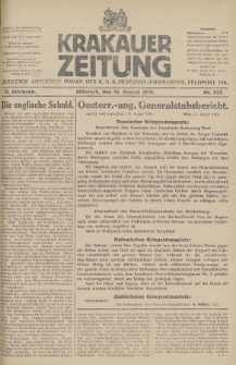 Krakauer Zeitung : zugleich amtliches Organ des K. U. K. Festungs-Kommandos. 1916, nr 227