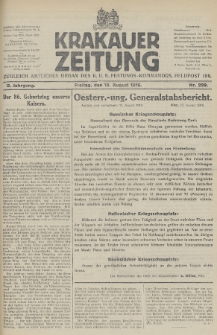 Krakauer Zeitung : zugleich amtliches Organ des K. U. K. Festungs-Kommandos. 1916, nr 229