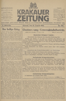 Krakauer Zeitung : zugleich amtliches Organ des K. U. K. Festungs-Kommandos. 1916, nr 231