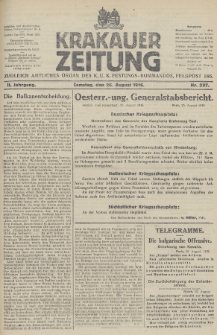 Krakauer Zeitung : zugleich amtliches Organ des K. U. K. Festungs-Kommandos. 1916, nr 237