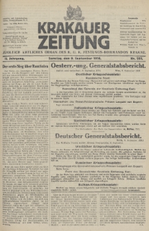 Krakauer Zeitung : zugleich amtliches Organ des K. U. K. Festungs-Kommandos. 1916, nr 251