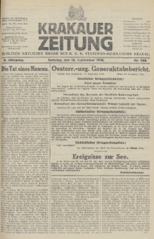 Krakauer Zeitung : zugleich amtliches Organ des K. U. K. Festungs-Kommandos. 1916, nr 258