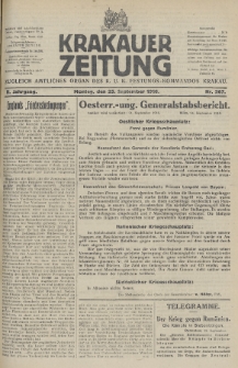Krakauer Zeitung : zugleich amtliches Organ des K. U. K. Festungs-Kommandos. 1916, nr 267
