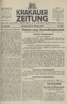 Krakauer Zeitung : zugleich amtliches Organ des K. U. K. Festungs-Kommandos. 1916, nr 275