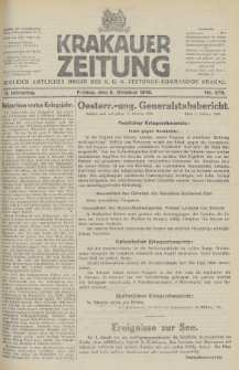 Krakauer Zeitung : zugleich amtliches Organ des K. U. K. Festungs-Kommandos. 1916, nr 278